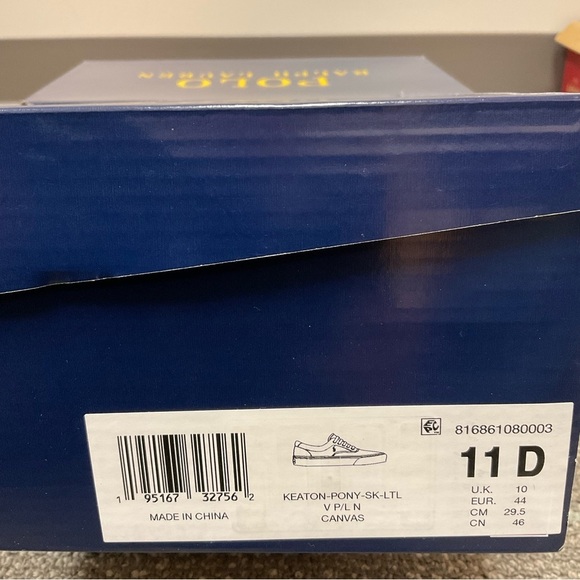 Polo Ralph Lauren Men’s Keaton Canvas Preppy Pink Casual Pony Sneaker - Picture 9 of 10